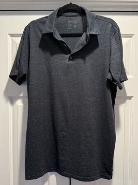 Men's Large Tall Fresh Clean Threads Classic Dark Gray Polo Shirt